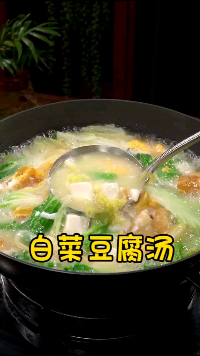 饭前饭后来一碗白菜豆腐汤,营养又美味