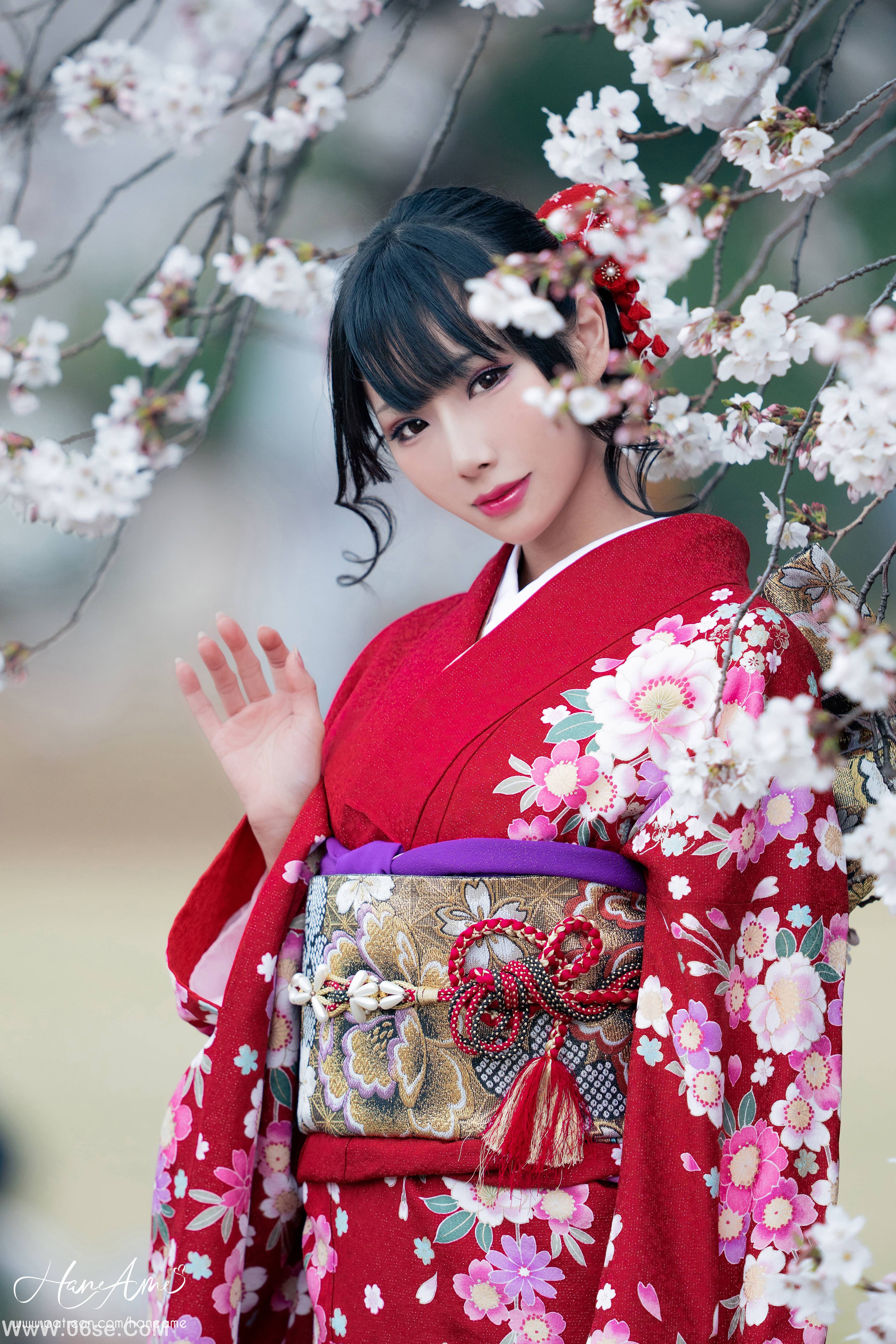 图片[3]-Hane Ame 雨波写真 NO.013 – 赤紅和服[38P736M]-六色网