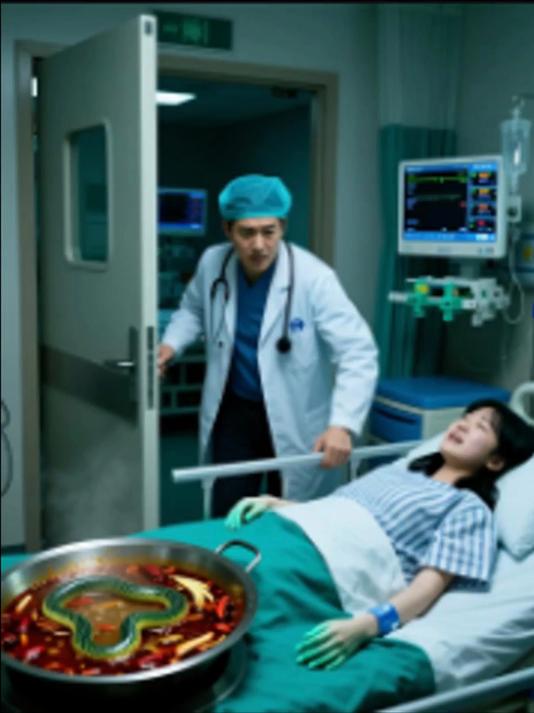 蛇肉汤,女子吃蛇肉火锅被送进ICU,医生检查后大喊:她吃的不是蛇