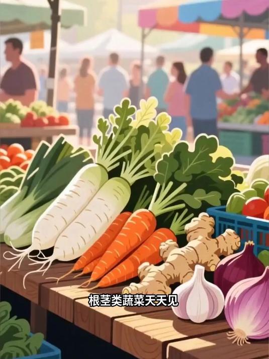 根茎类蔬菜（萝卜、胡萝卜、生姜、大蒜、洋葱）
