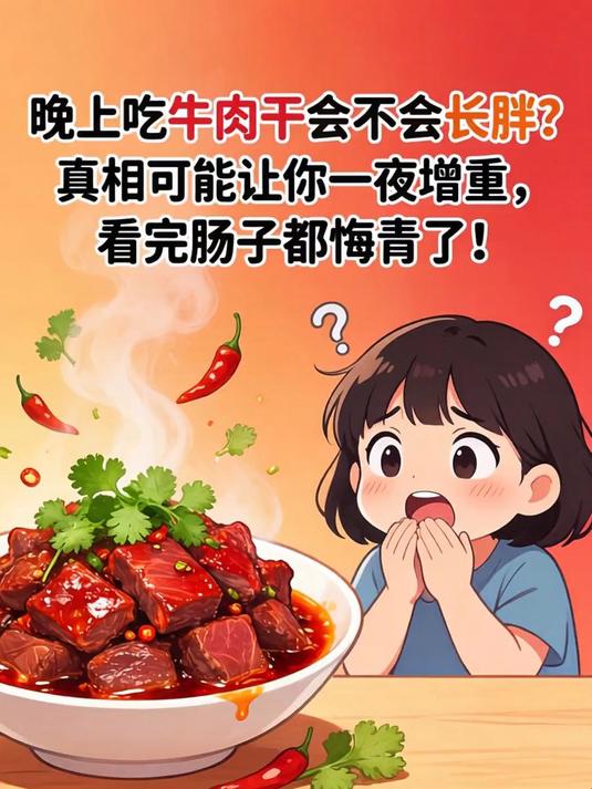 晚上吃牛肉干会不会长胖？真相可能让你一夜增重，看完肠子都悔青了！