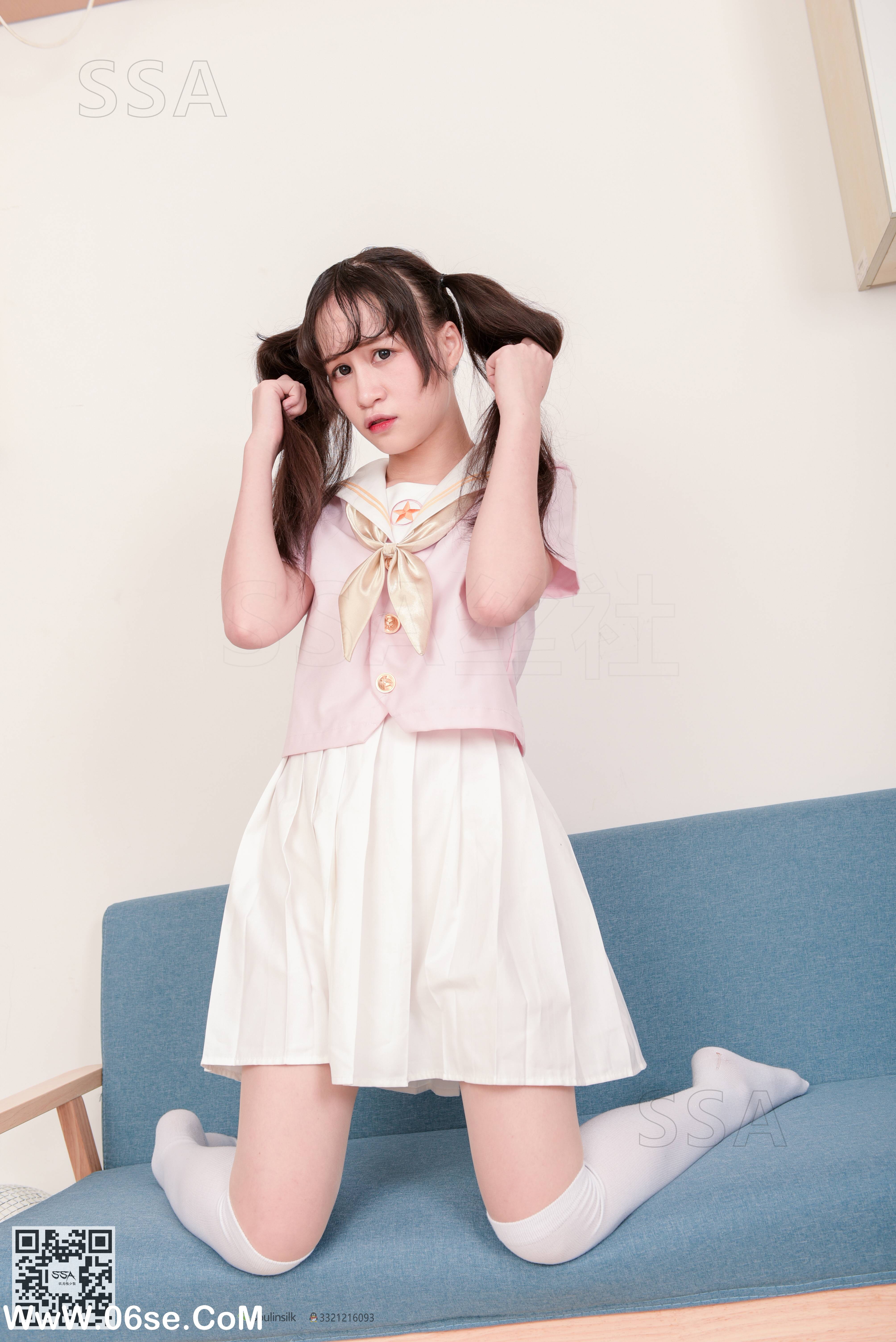 图片[51]-[SSA丝社] NO.144 丹丹 粉色JK制服的穿搭示范[195P2.56G]-六色网