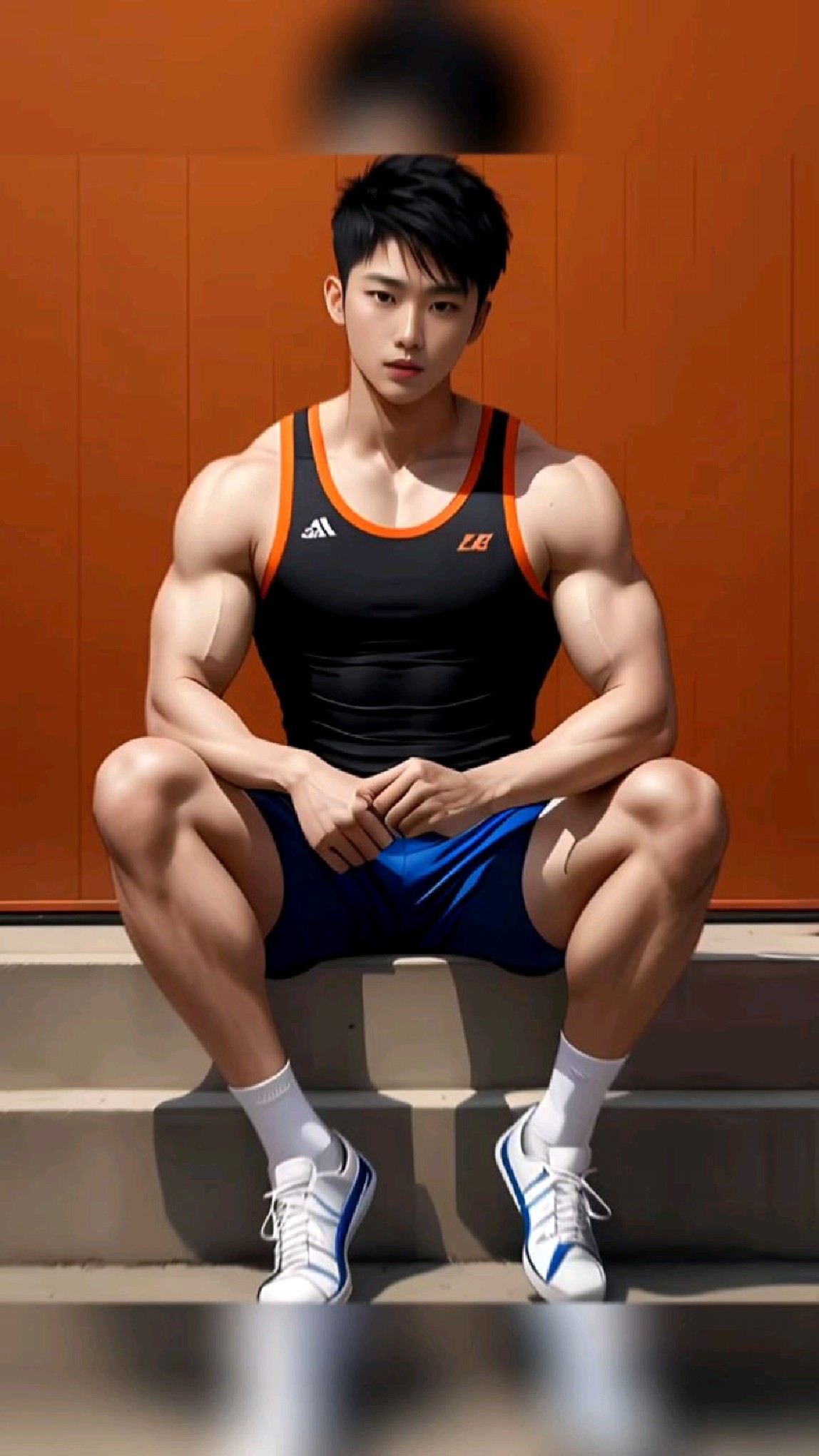 腹肌小哥哥来了,发达的肌肉遮挡不住可爱的小脸儿