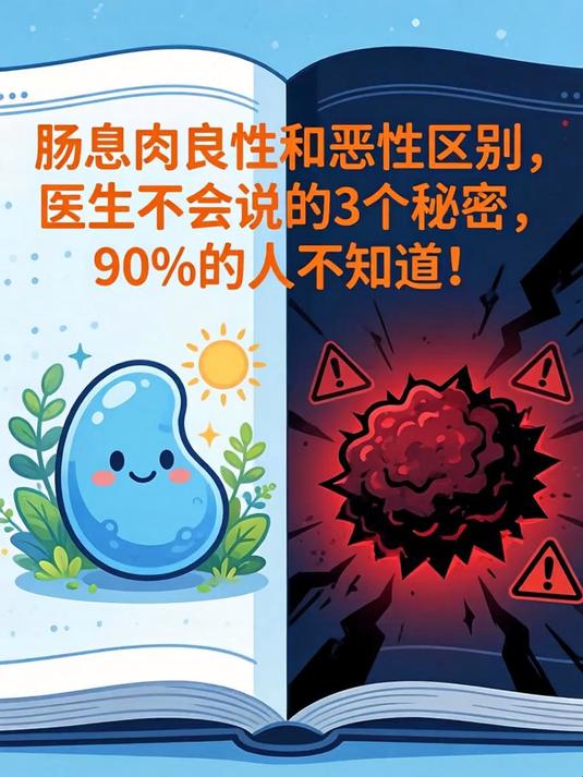 肠息肉良性和恶性区别，医生不会说的3个秘密，90%的人不知道！(1)