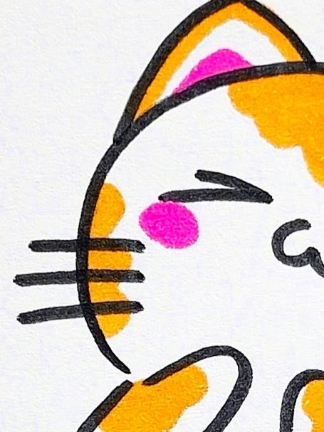 一起画躺着的小猫咪#简笔画#