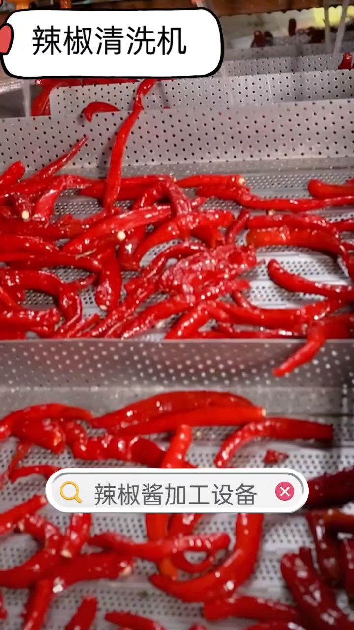辣椒酱加工设备,辣椒清洗机,辣椒酱炒锅,巴氏杀菌机提高效率,为辣椒酱工厂带来好处