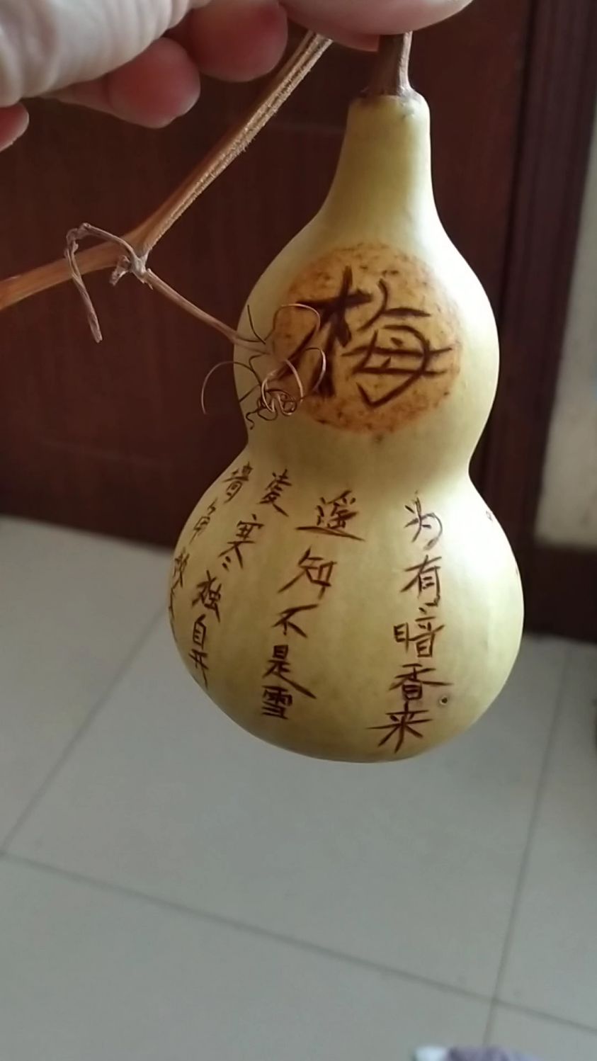 葫芦烙画——梅 梅花香自苦寒来