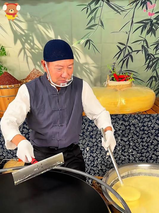 传统手工杂粮煎饼你多久没吃过了老乡们