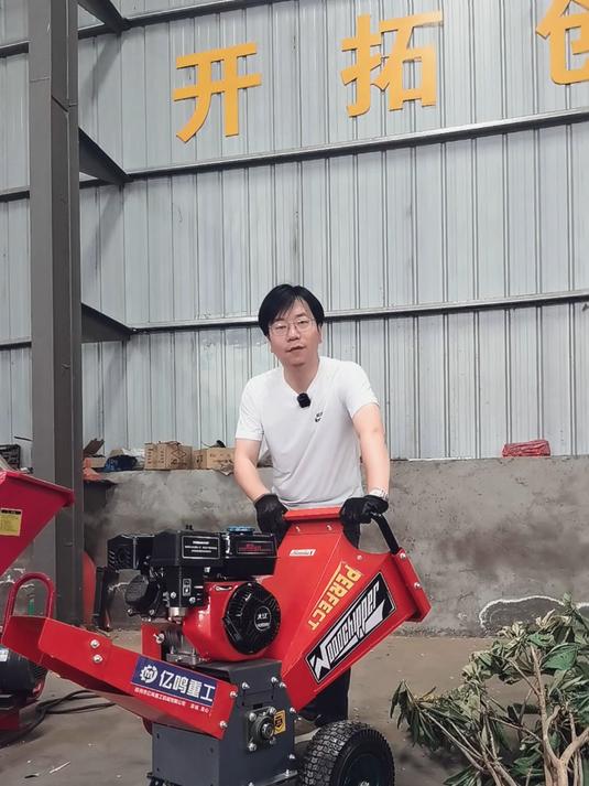 小型家用树枝粉碎机,看汽油树枝粉碎机加工树枝料效果如何?