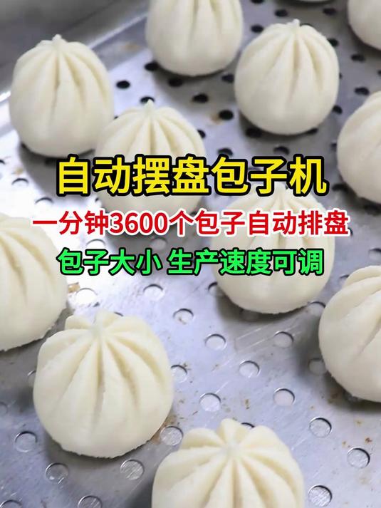 自动摆盘包子机，包子做好直接端走醒发蒸熟，包子大小、速度可调