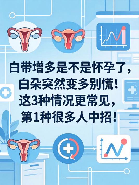白带增多是不是怀孕了,白带突然变多别慌!这3种情况更常见,第1种很多人中招!