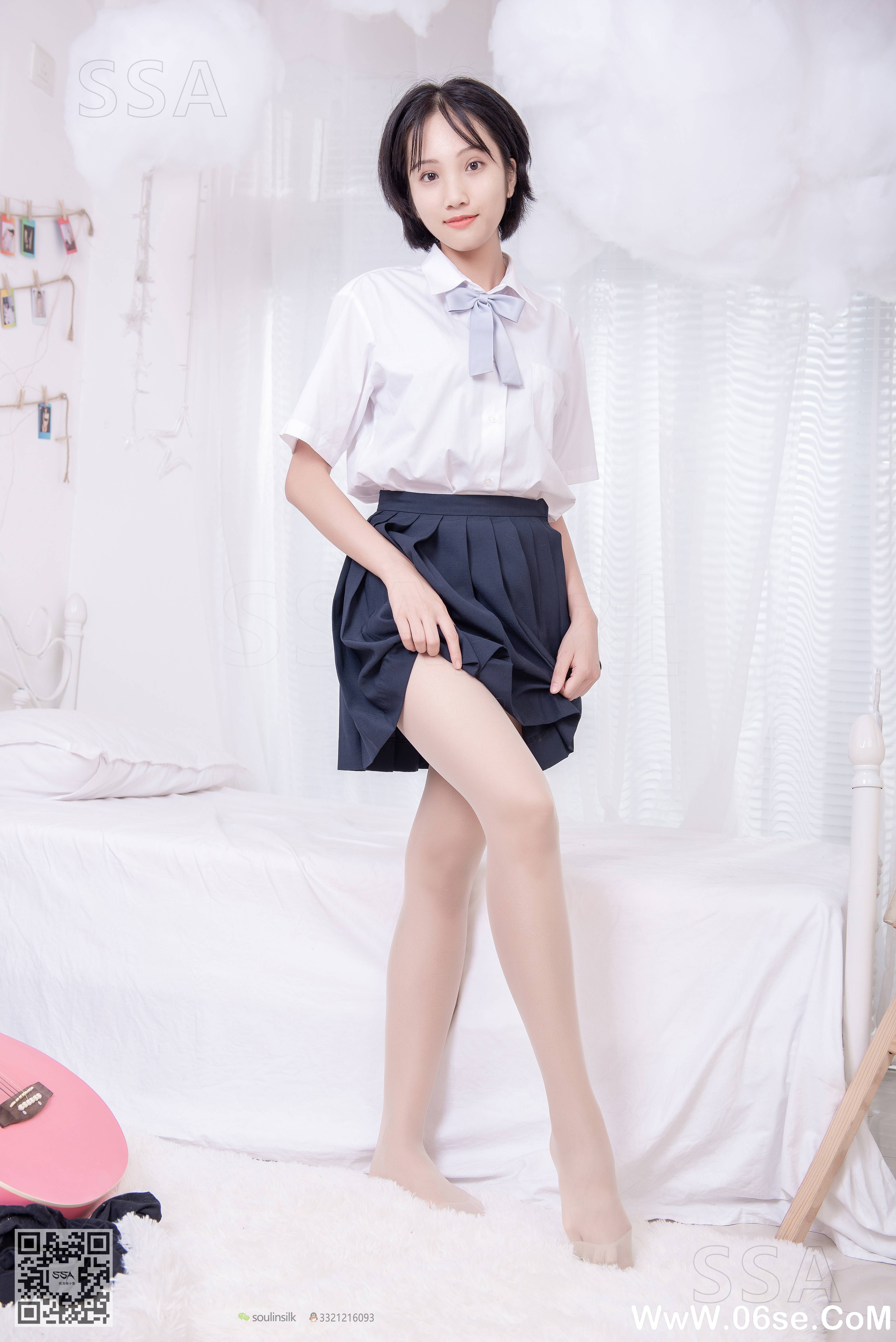 图片[109]-[SSA丝社] NO.181 小佩 酒窝少女JK制服肉丝黑袜穿搭示范[135P1.44G]-六色网