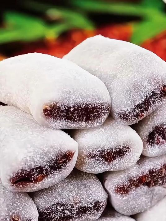 冰皮红豆红枣糕解馋冰皮糯米糍粑糕中式糕点点心