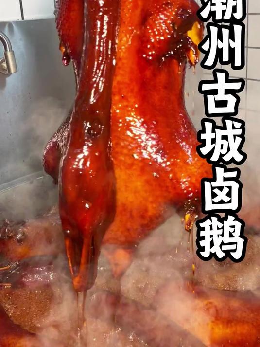 潮州古城吃溪口卤鹅，三斤的鹅头要1100块