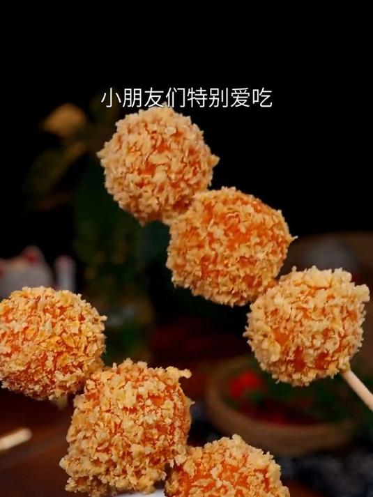 香甜可口的炸红薯丸子