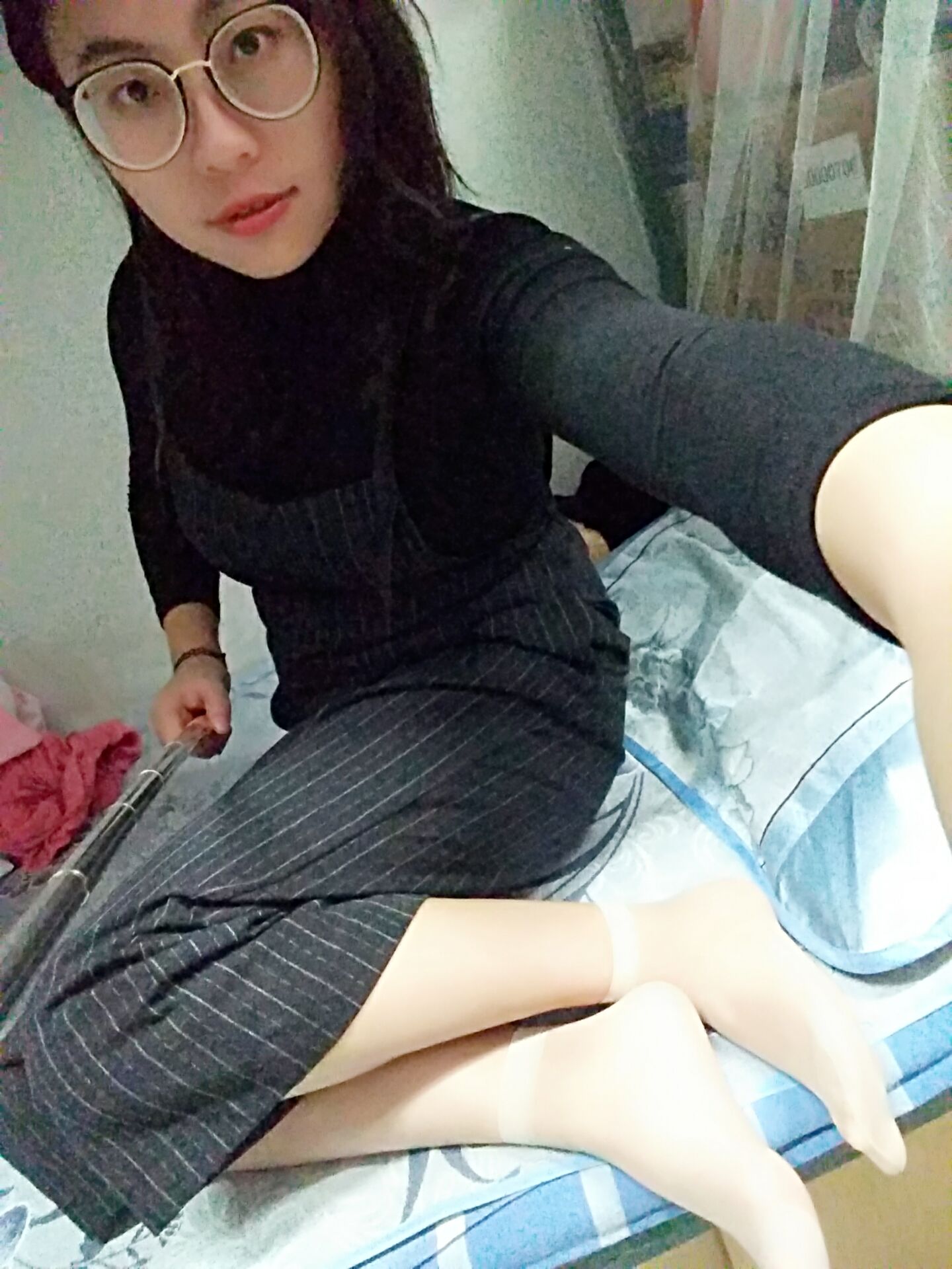 学妹校园寝室短丝系列004期 沈惠玲[63P85M]-六色网