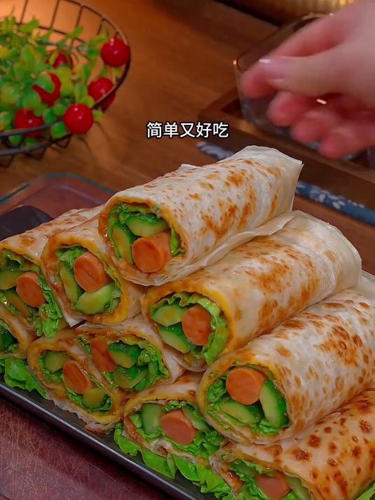 传统工艺鸡蛋灌饼饼胚,地道家常味?