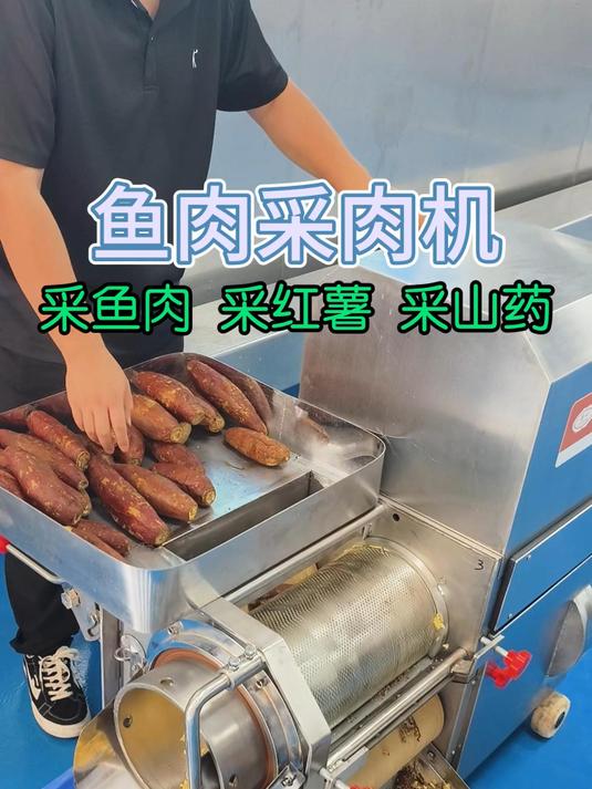 鱼肉采肉机，可采集鱼肉，山药、红薯，去鱼刺、去鱼骨