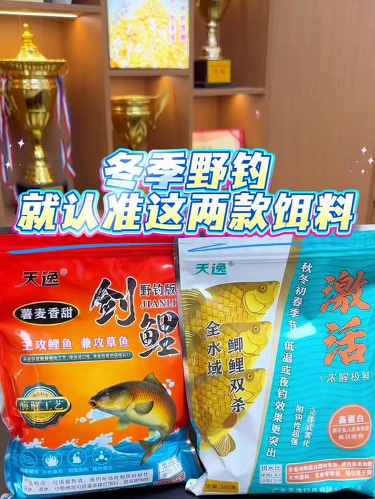 冬季钓鱼认准这两款饵料，激活和剑鲤！#钓鱼#野钓#鲫鱼#鲤鱼