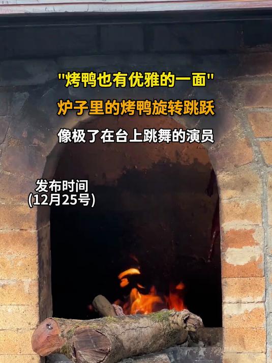 烤鸭也有优雅的一面，炉子里的烤鸭旋转跳跃
