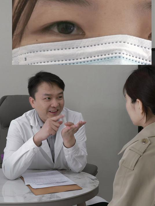 肉眼泡女生手术实拍#双眼皮##真实案例##郑州贾亮双眼皮##医美整形#
