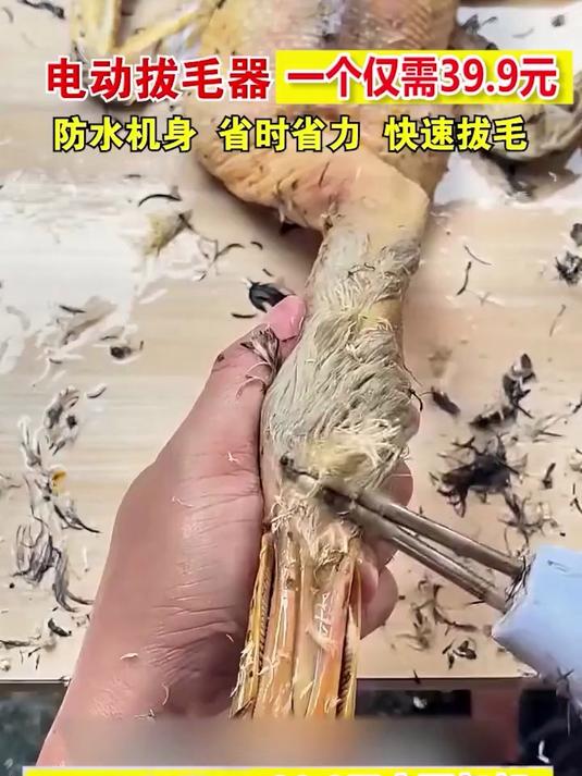 妈妈的好帮手!电动拔毛神器省时省力,料理更轻松!