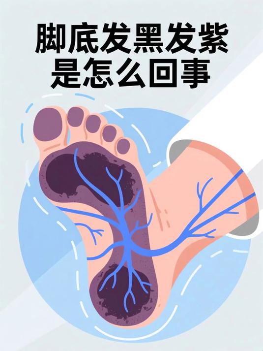 脚底发黑发紫是怎么回事