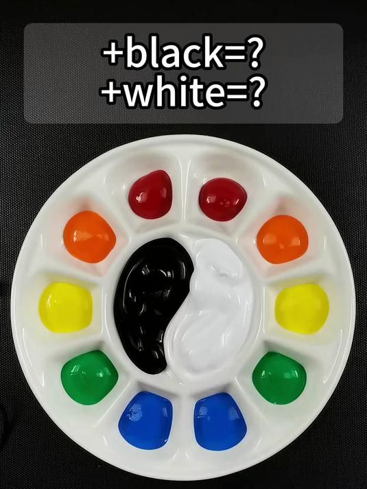 同样的颜色加黑色和加白色会有什么不同呢?