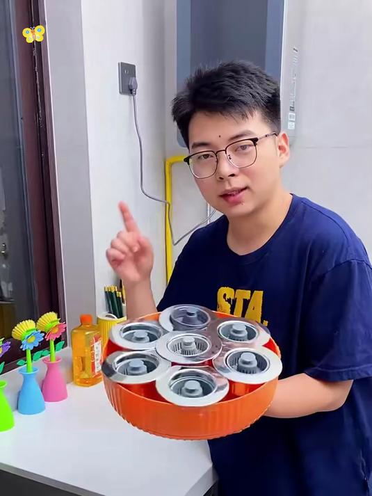 洗菜盆总堵?这款水槽弹跳芯 + 过滤网,防臭防堵一步到位