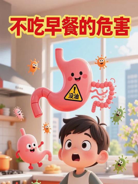 《不吃早餐的后果》不爱吃早餐的小朋友快来看看有哪些后果