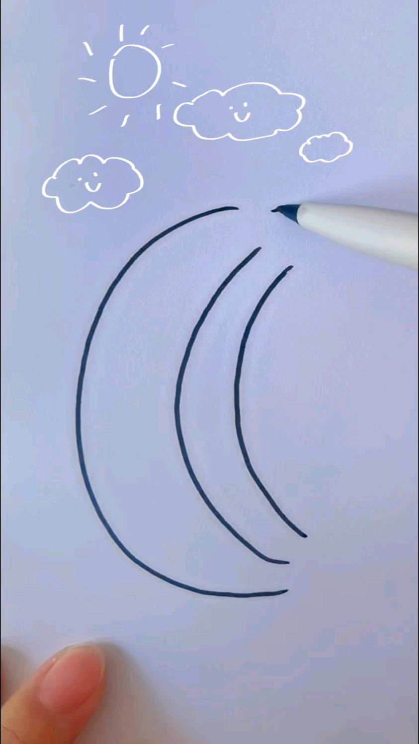 手残党也能学会的画,简笔画香蕉