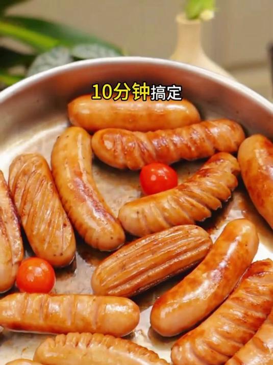 空气炸锅烤鸡肉肠,外焦里嫩超可口