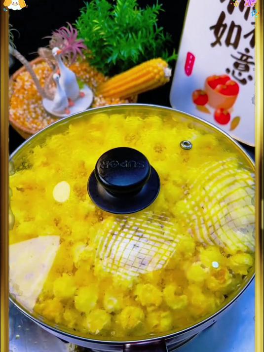 HOTEST热烈爆米花三合一家庭做法自制网红玉米花追剧解馋小零食