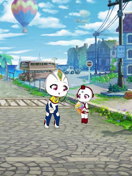 奥特曼想吃小女孩的冰淇淋!#儿童动画##赛罗奥特曼##动漫##二次元#