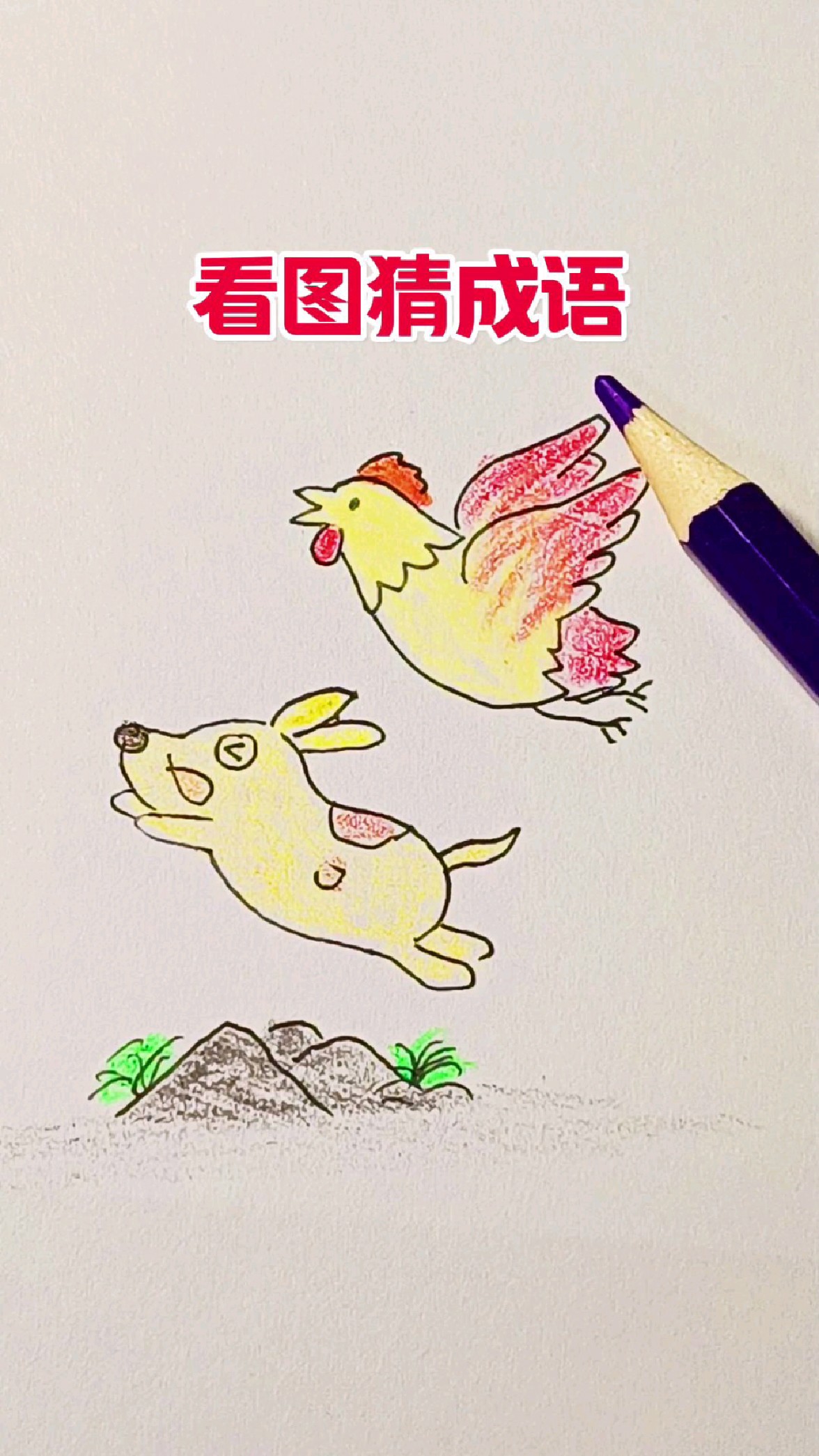 看图猜成语:一个和鸡和狗有关的成语,你想到了吗?