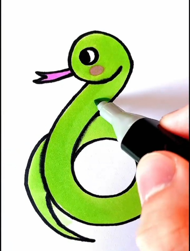 组队一起画小青蛇吧,简单又好看