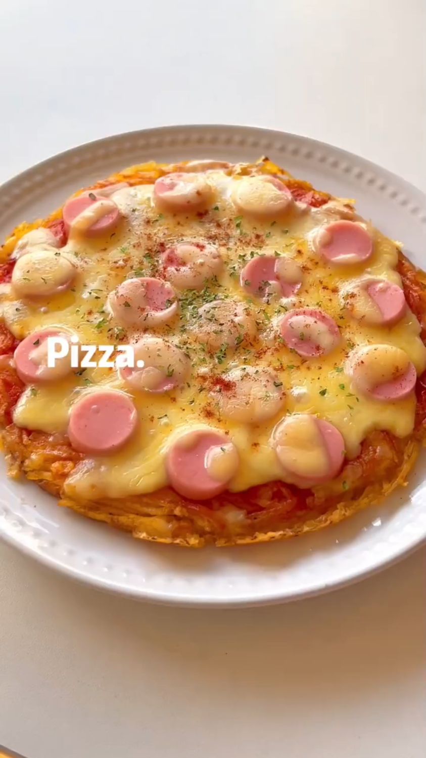 土豆火腿披萨这样做