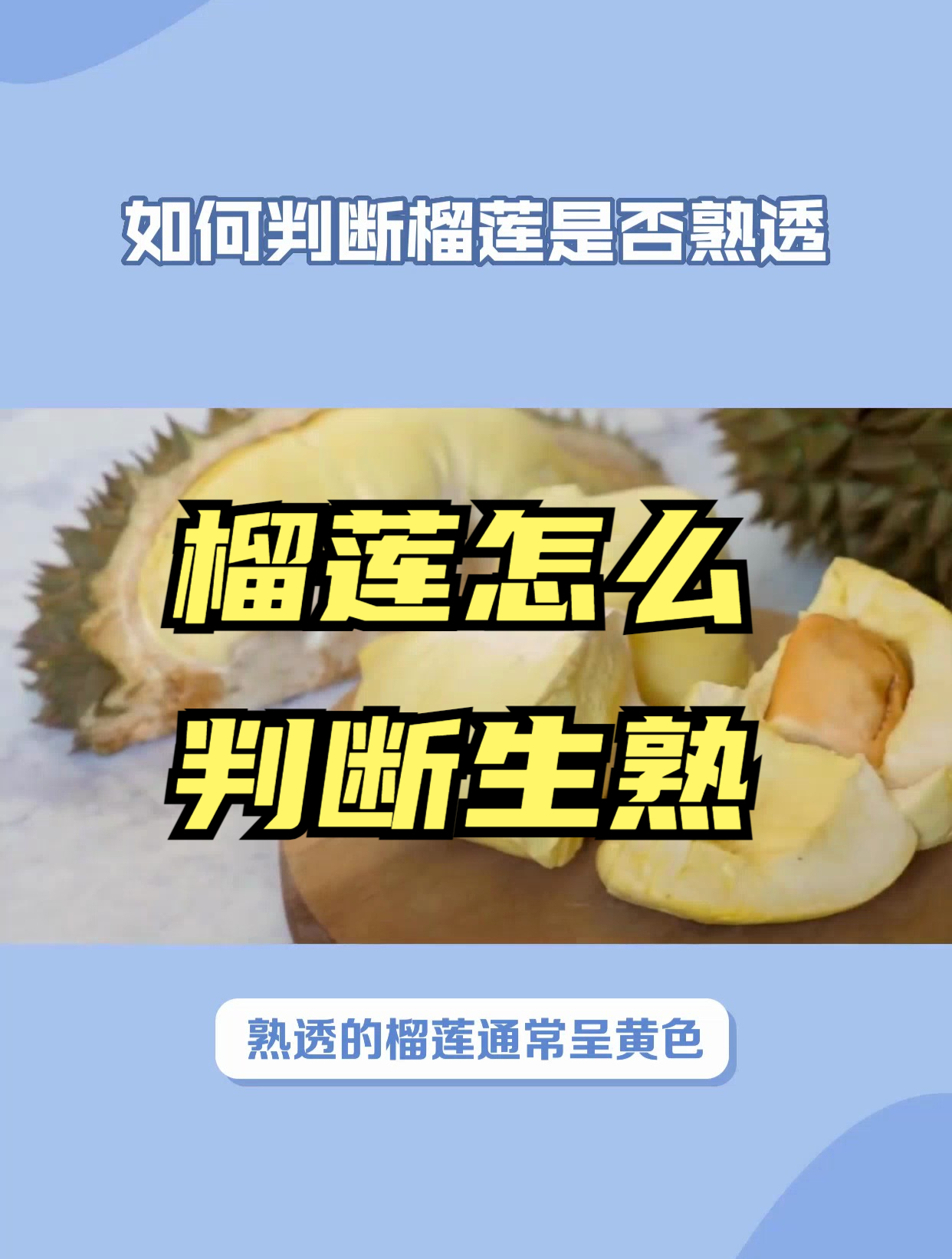 榴莲怎么判断生熟?解决你挑选榴莲的所有困扰!