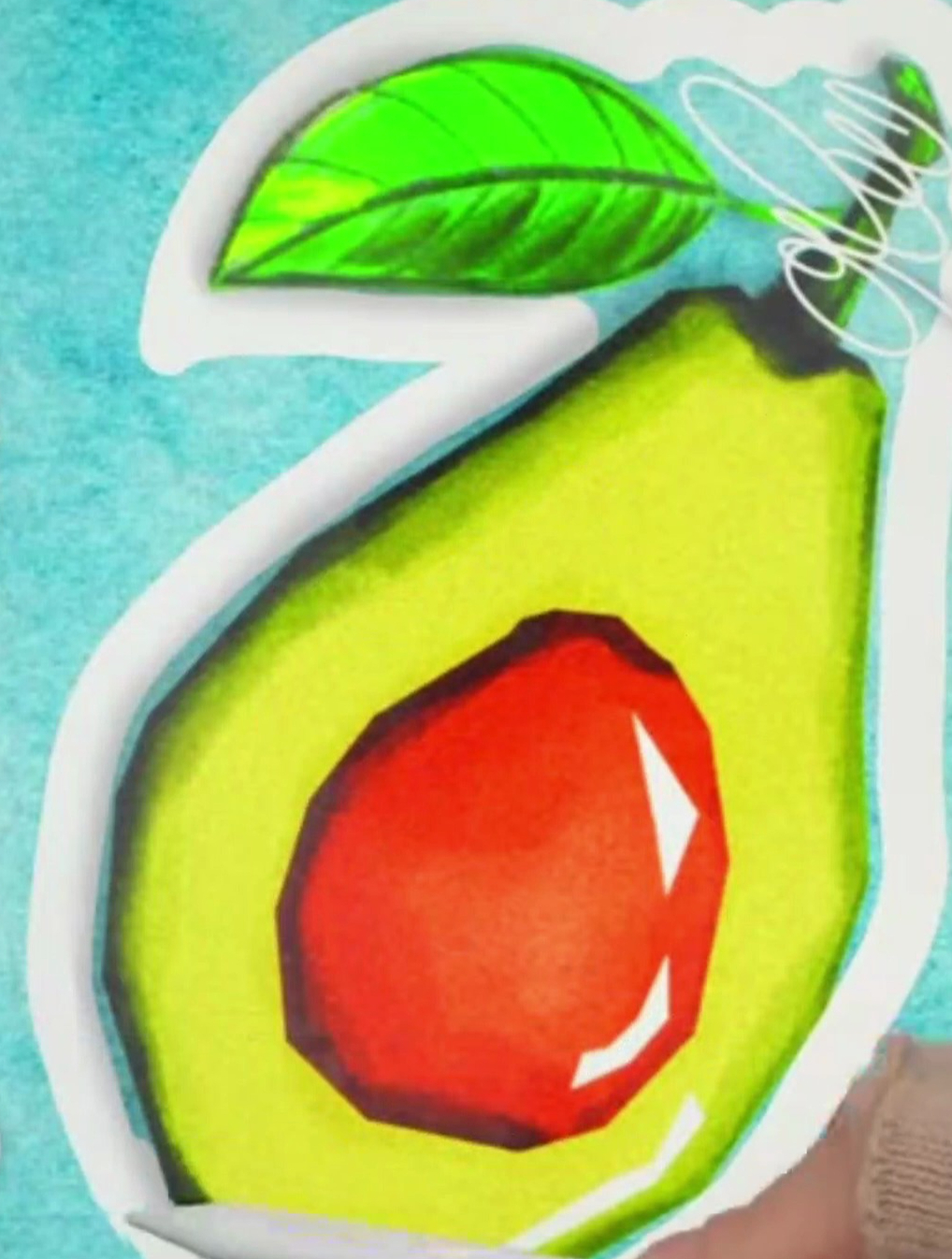 绘画:和我一起画一张蔬菜贴纸的轮廓