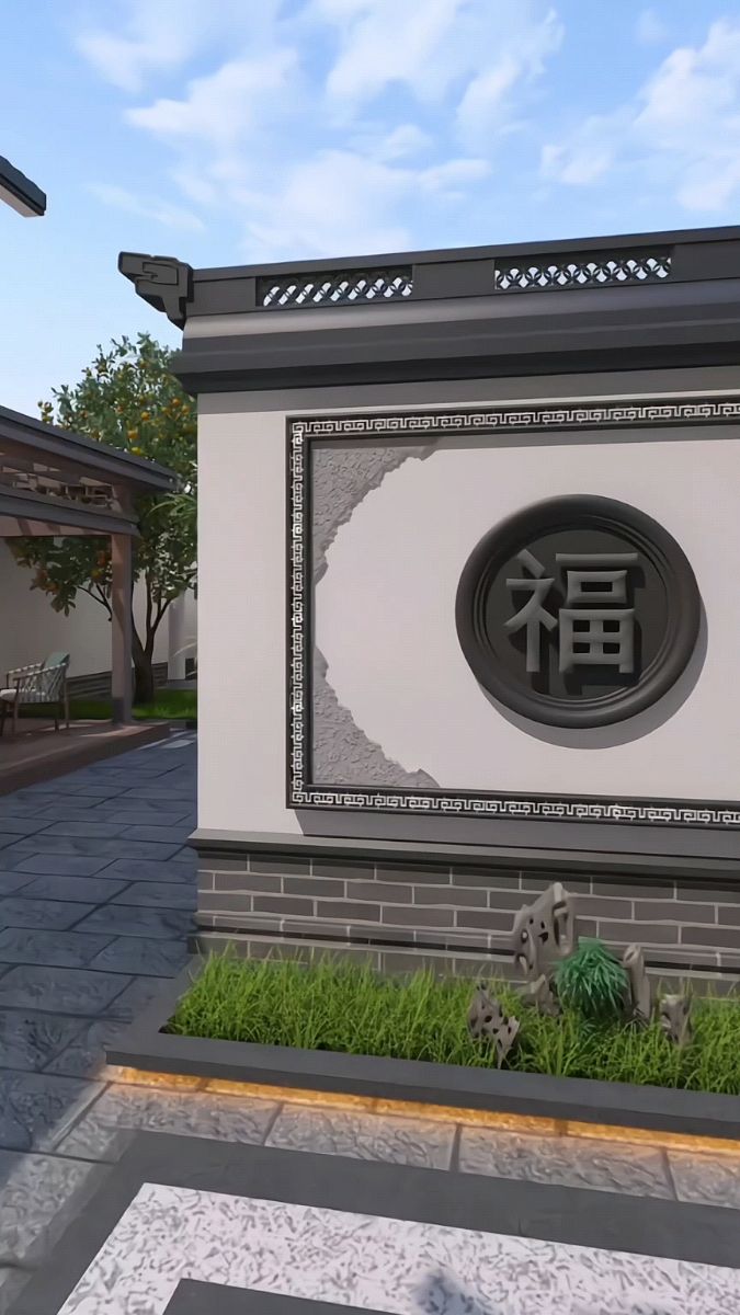 徽派建筑,影壁墙设计