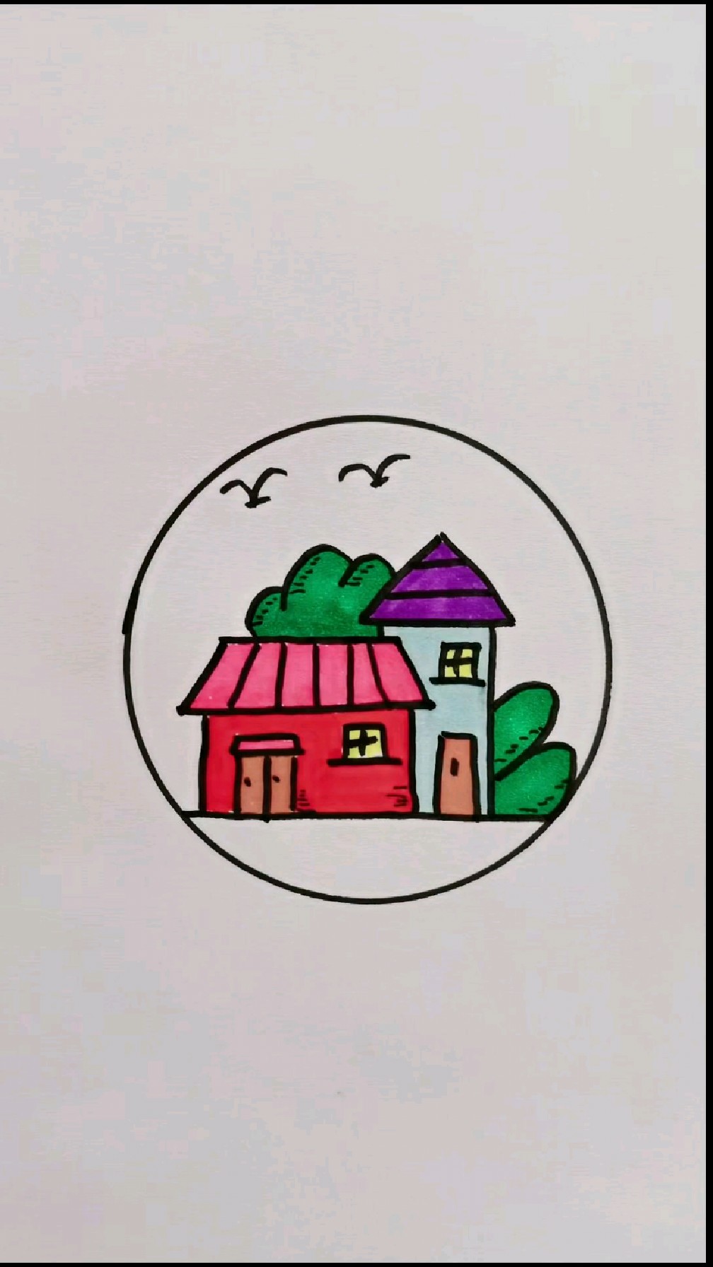 最简单画小房子