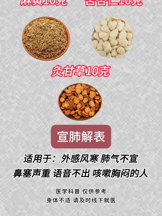 三拗汤—宣肺解表