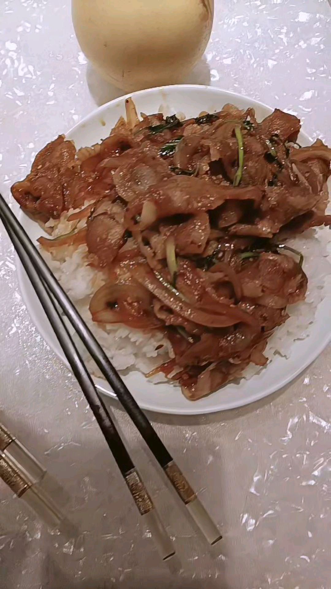 孜然羊肉盖浇饭制作教程,家庭版,简单,省钱,易学