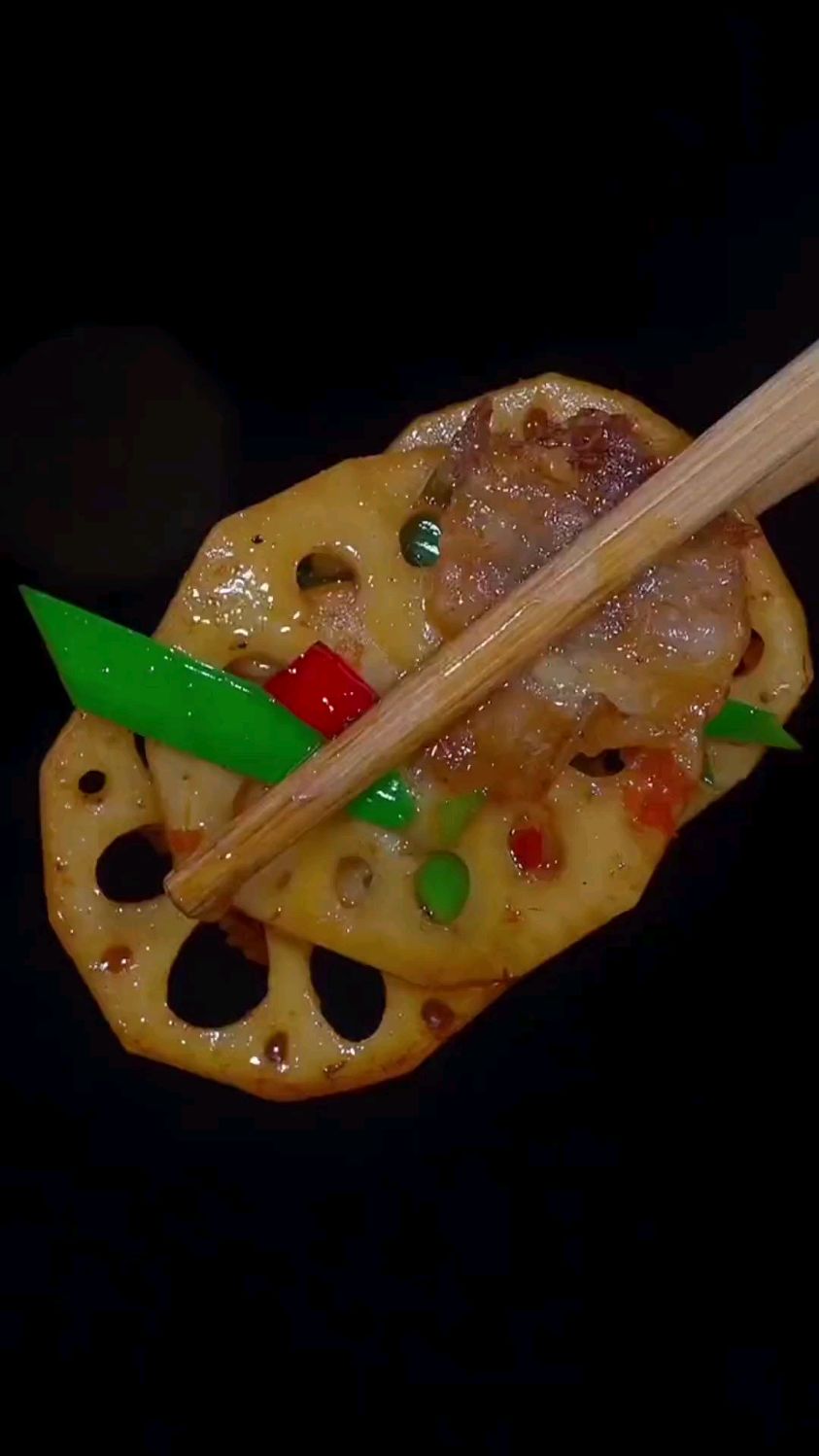 莲藕炒肉的家常做法,家常菜