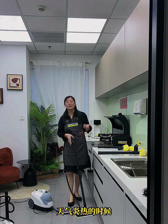 KARCHER德国卡赫 蒸汽拖把家用高压高温清洁机厨房油烟机清洗机去油污30秒速热洗地机杀