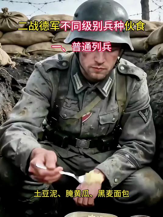 二战德军伙食分级：列兵啃硬面包，将官吃牛排差距藏着战争的悲凉