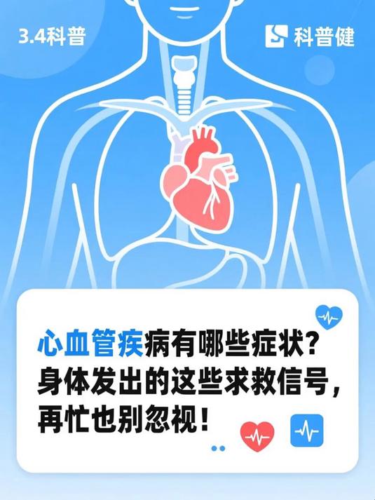 心血管疾病有哪些症状?身体发出的这些求救信号,再忙也别忽视!#健康扬帆季#