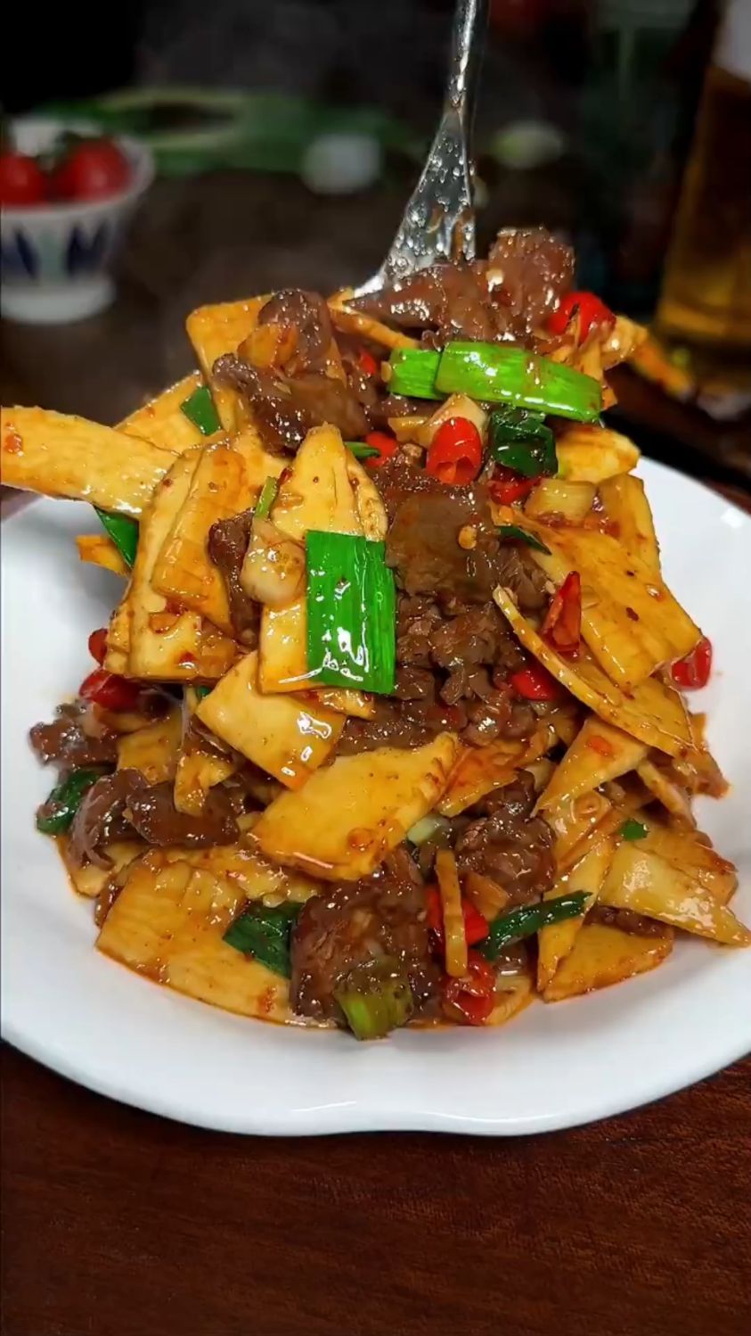 冬笋炒牛肉这样做