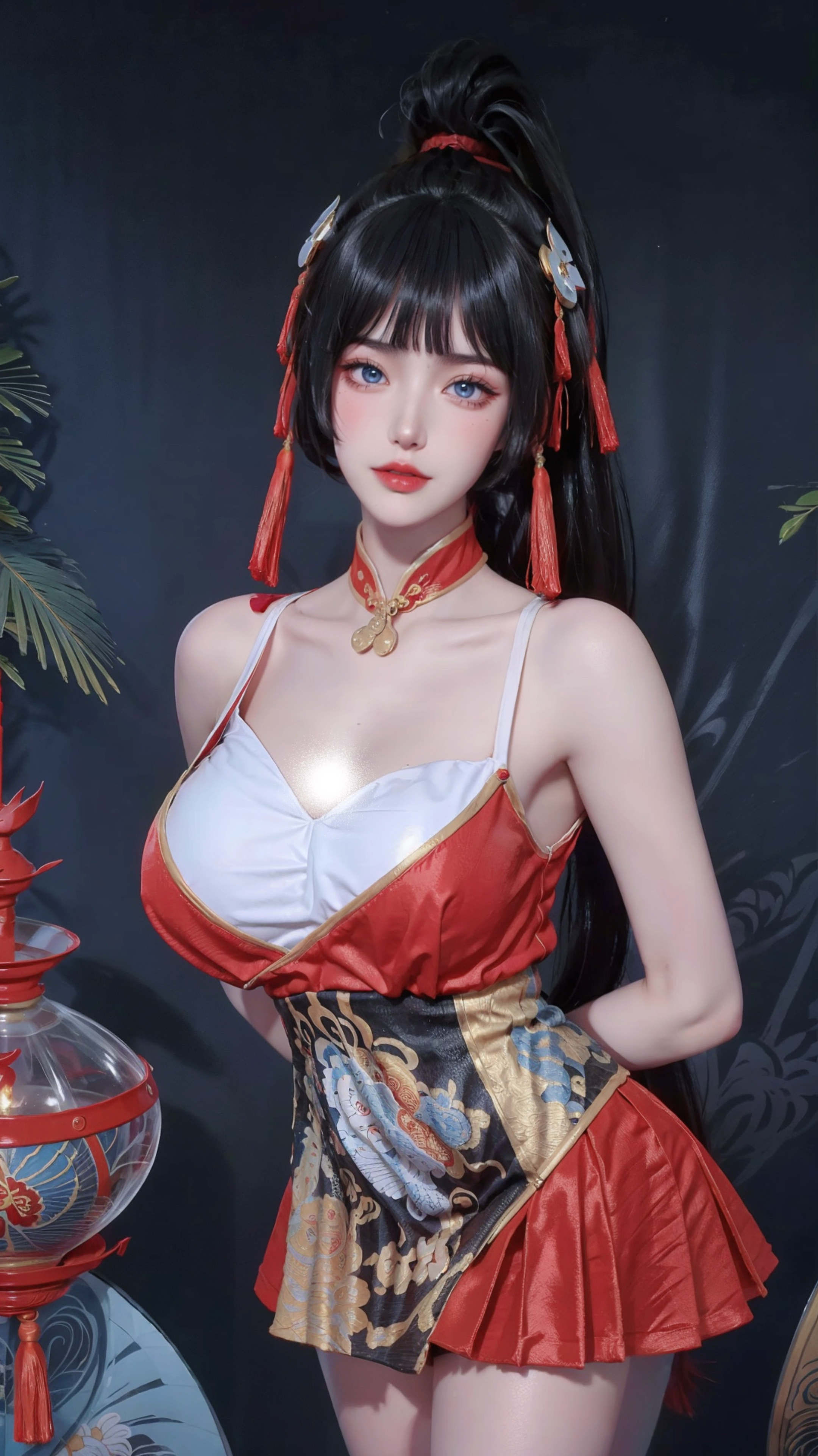 不知火舞春节装,橘右京眼睛都看直了!