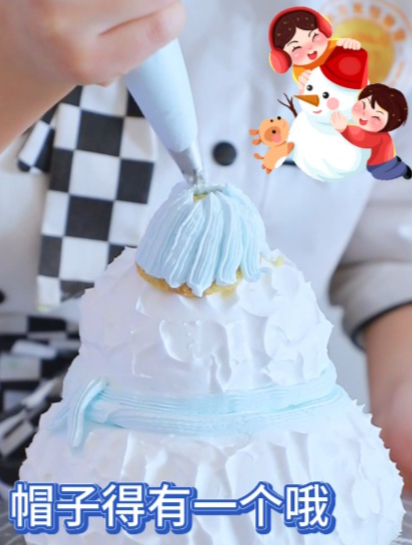 来新东方一起做雪人蛋糕吧!